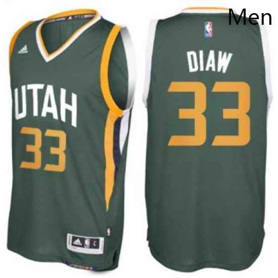 Mens Utah Jazz 33 Boris Diaw adidas Green New Swingman Alternate Jersey